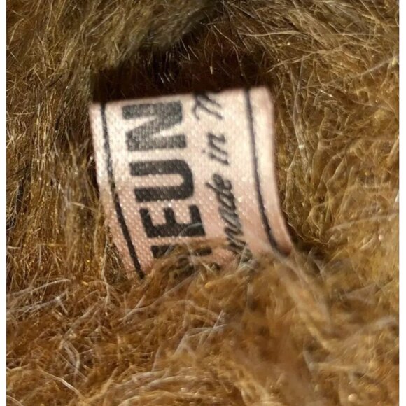 VINTAGE HEUNEC GERMAN ARTICULATED TEDDY BEAR 15" LONG STUFFED ANIMAL PLUSH - Picture 6 of 7